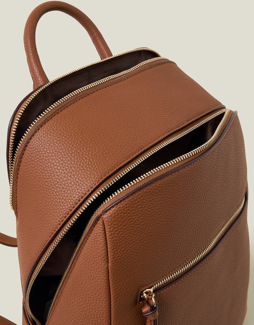 Smart Zip Around Backpack Tan