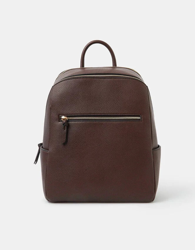 Smart Zip Around Backpack Brown
