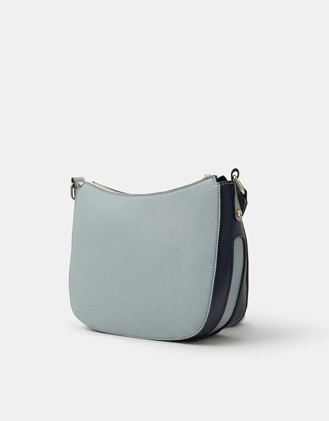 Colour Block Crossbody Bag Blue
