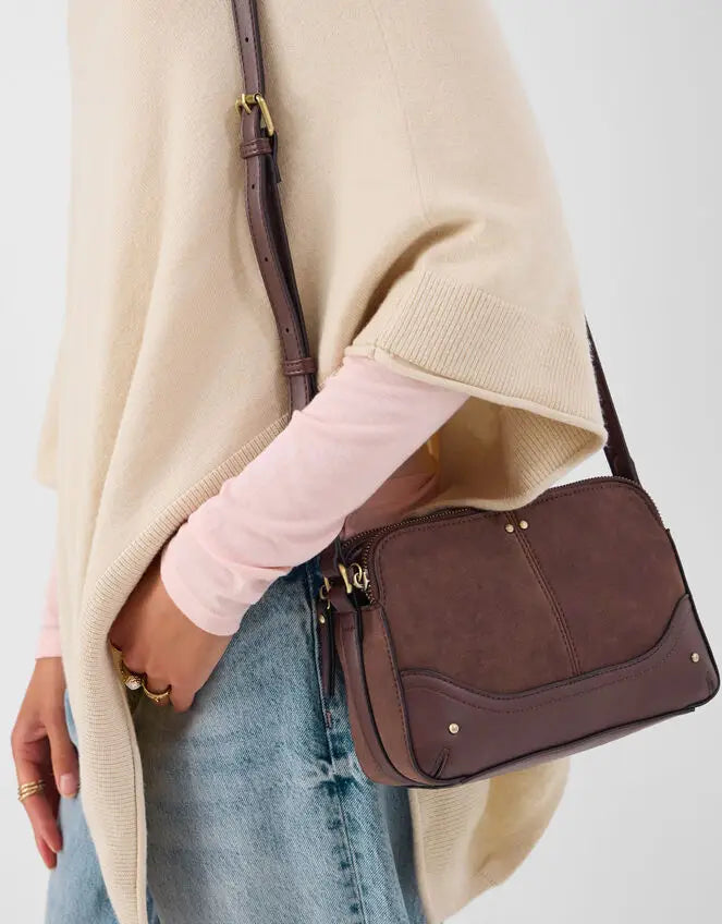 CLASSIC STUD CROSSBODY - Chocolate