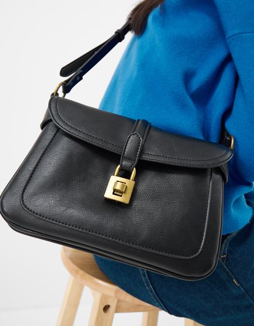 Padlock Crossbody Bag Black
