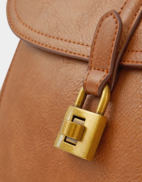 Padlock Satchel Crossbody Bag