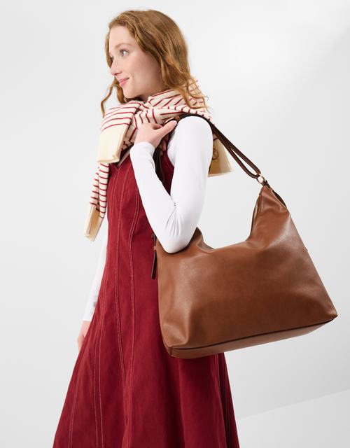 Slouchy Buckle Strap Shoulder Bag