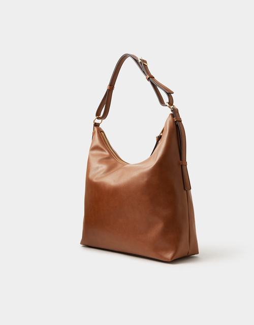 Slouchy Buckle Strap Shoulder Bag