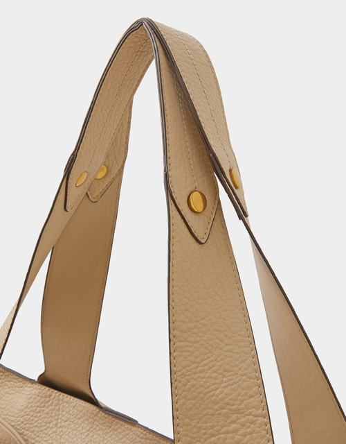 Faux Leather Pleated Shoulder Bag Mink