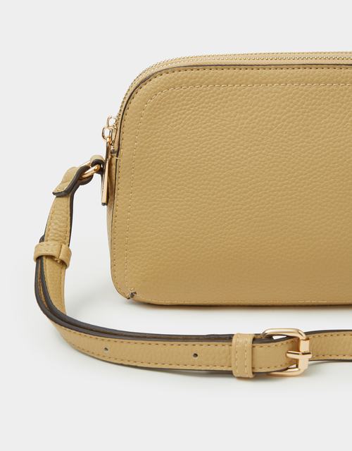 Double Zip Crossbody Bag Yellow