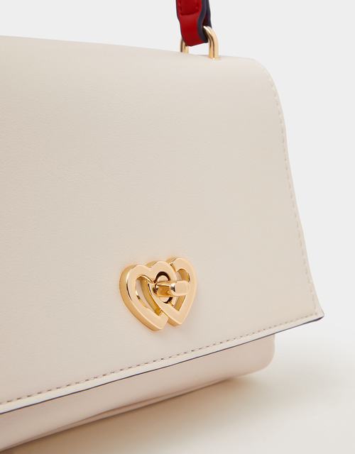 Double Heart Crossbody Handbag