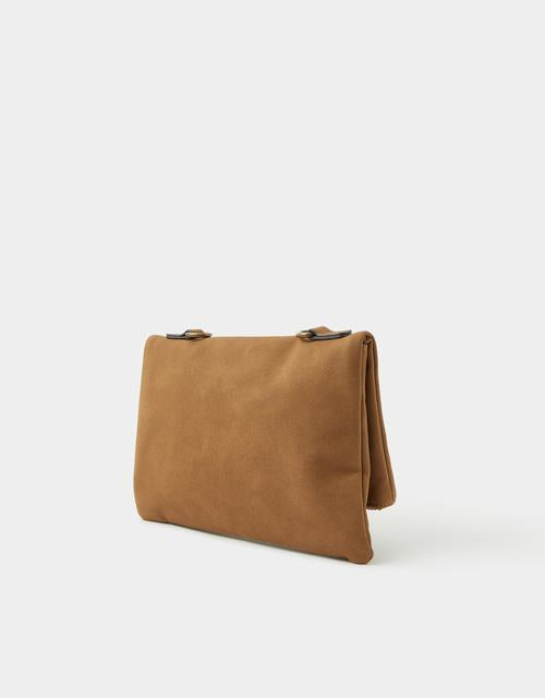 Fold Over Zip Western Crossbody Bag