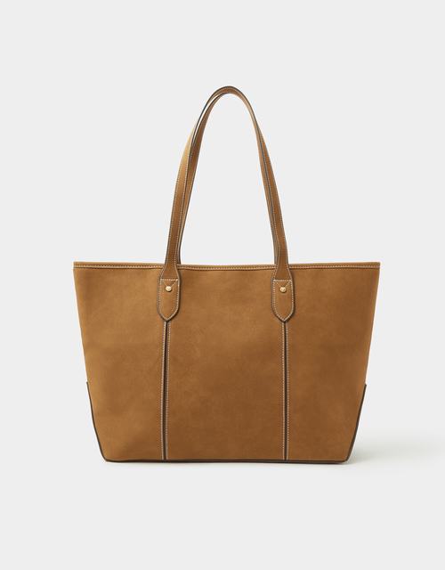 Faux Suede Tote Bag