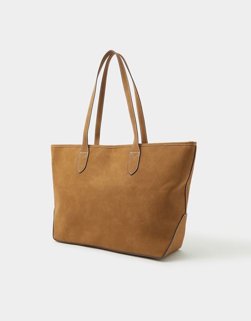 Faux Suede Tote Bag