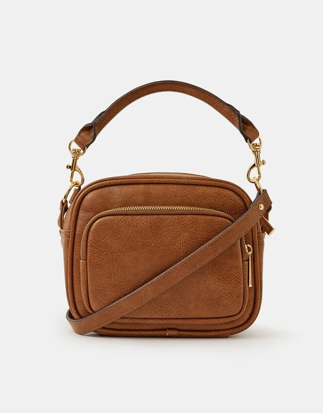 Boxy Crossbody Bag - Tan