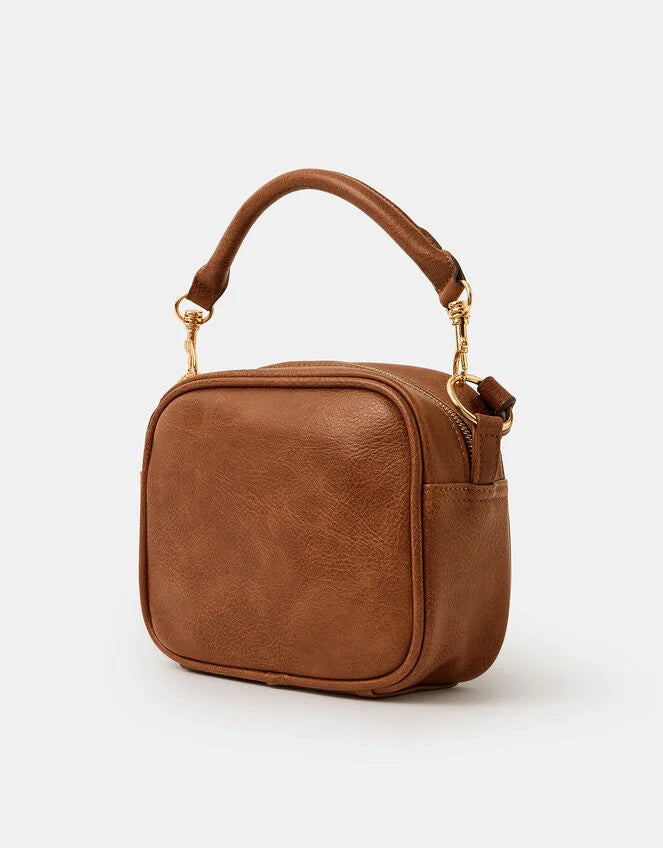 Boxy Crossbody Bag - Tan