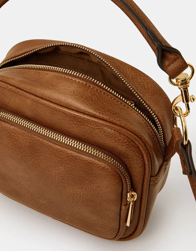 Boxy Crossbody Bag - Tan