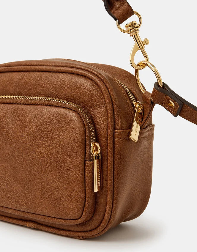 Boxy Crossbody Bag - Tan