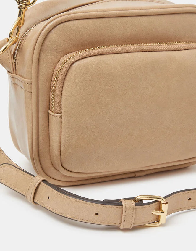 Boxy Crossbody Bag - Nude