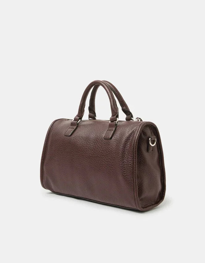 Zip Faux Leather Handbag