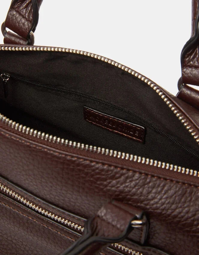 Zip Faux Leather Handbag