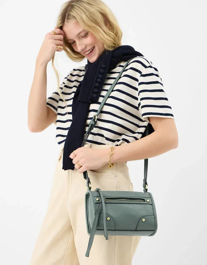 Faux Leather Crossbody Bag Teal
