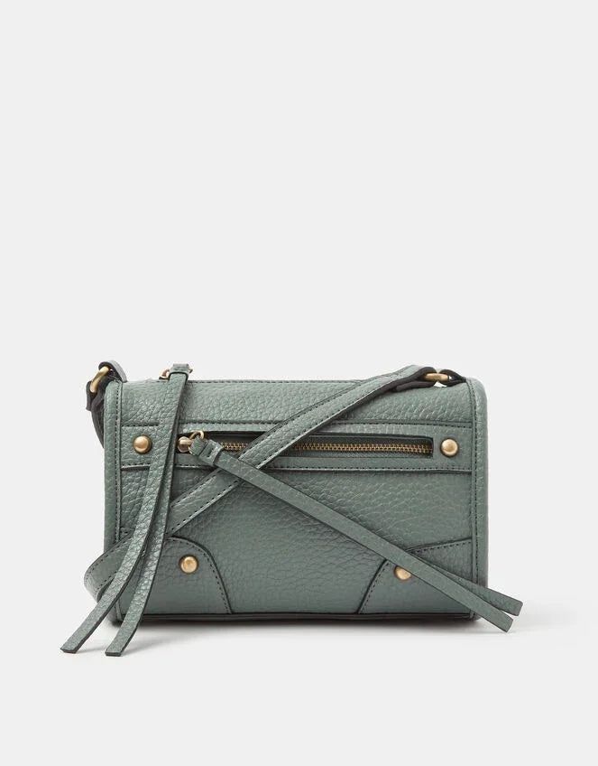 Faux Leather Crossbody Bag Teal
