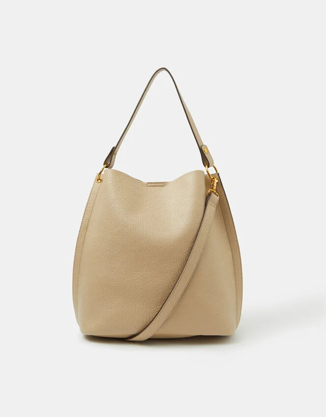 Faux Leather Bucket Bag