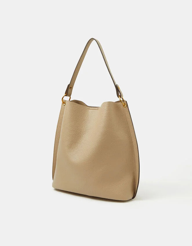Faux Leather Bucket Bag