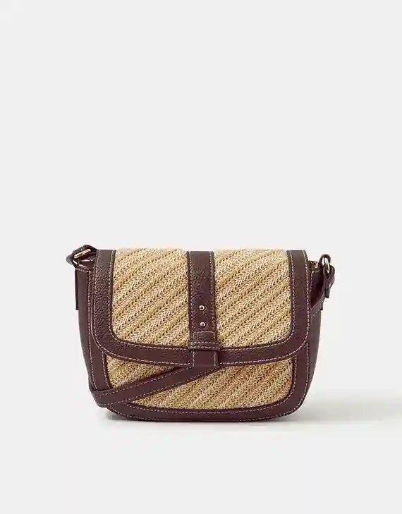 Woven Crossbody Bag Brown