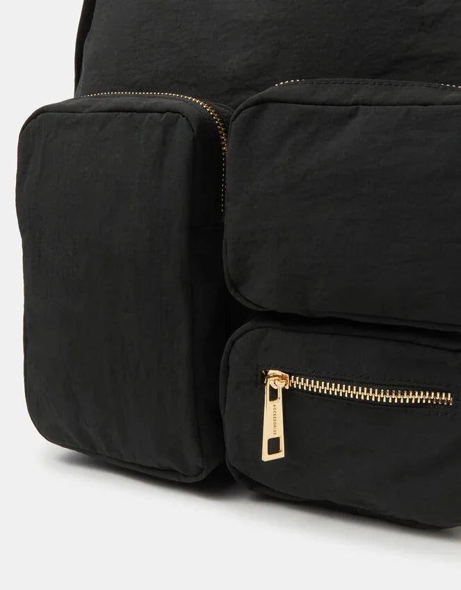 Multi-Pocket Nylon Backpack
