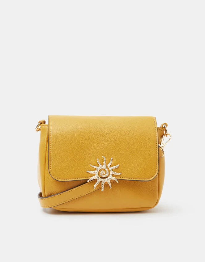 Sun Faux Leather Crossbody Bag