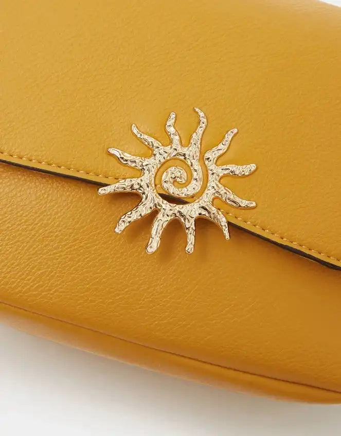 Sun Faux Leather Crossbody Bag