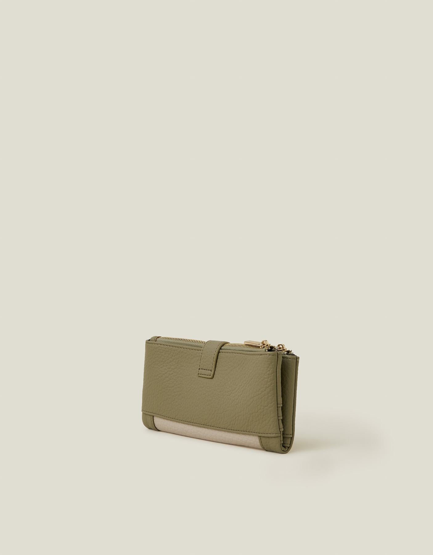 Push Lock Faux Leather Purse