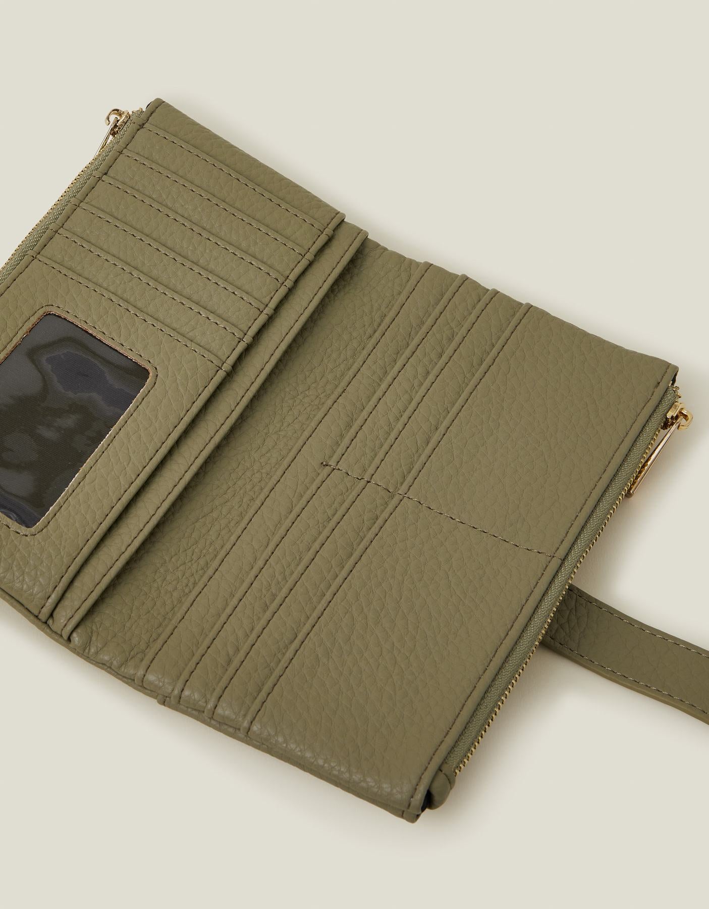Push Lock Faux Leather Purse