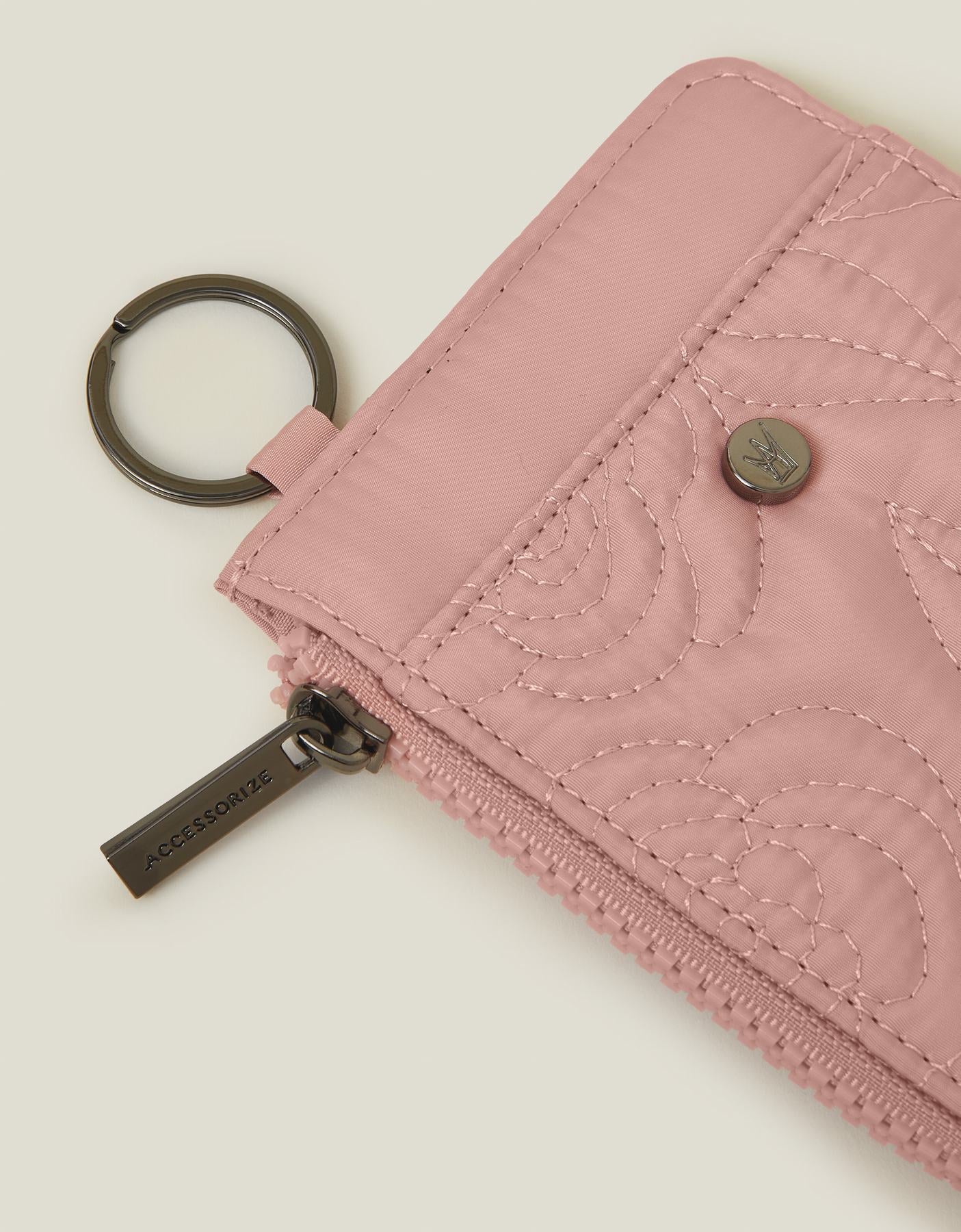 Quilted Nylon Card Holder