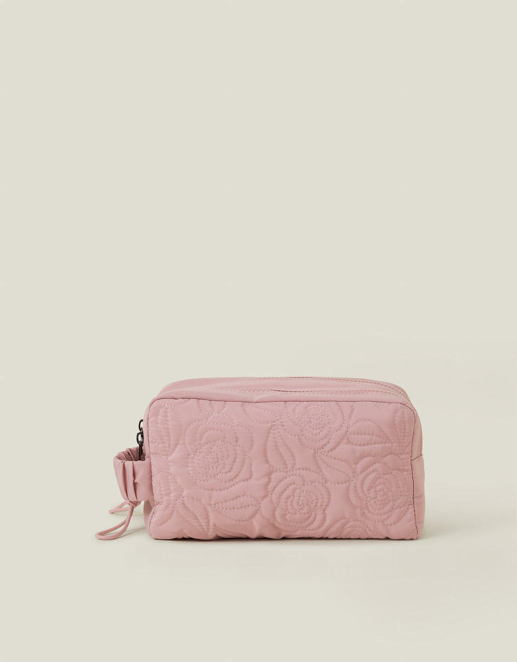 Floral Quilted Nylon Make Up Bag