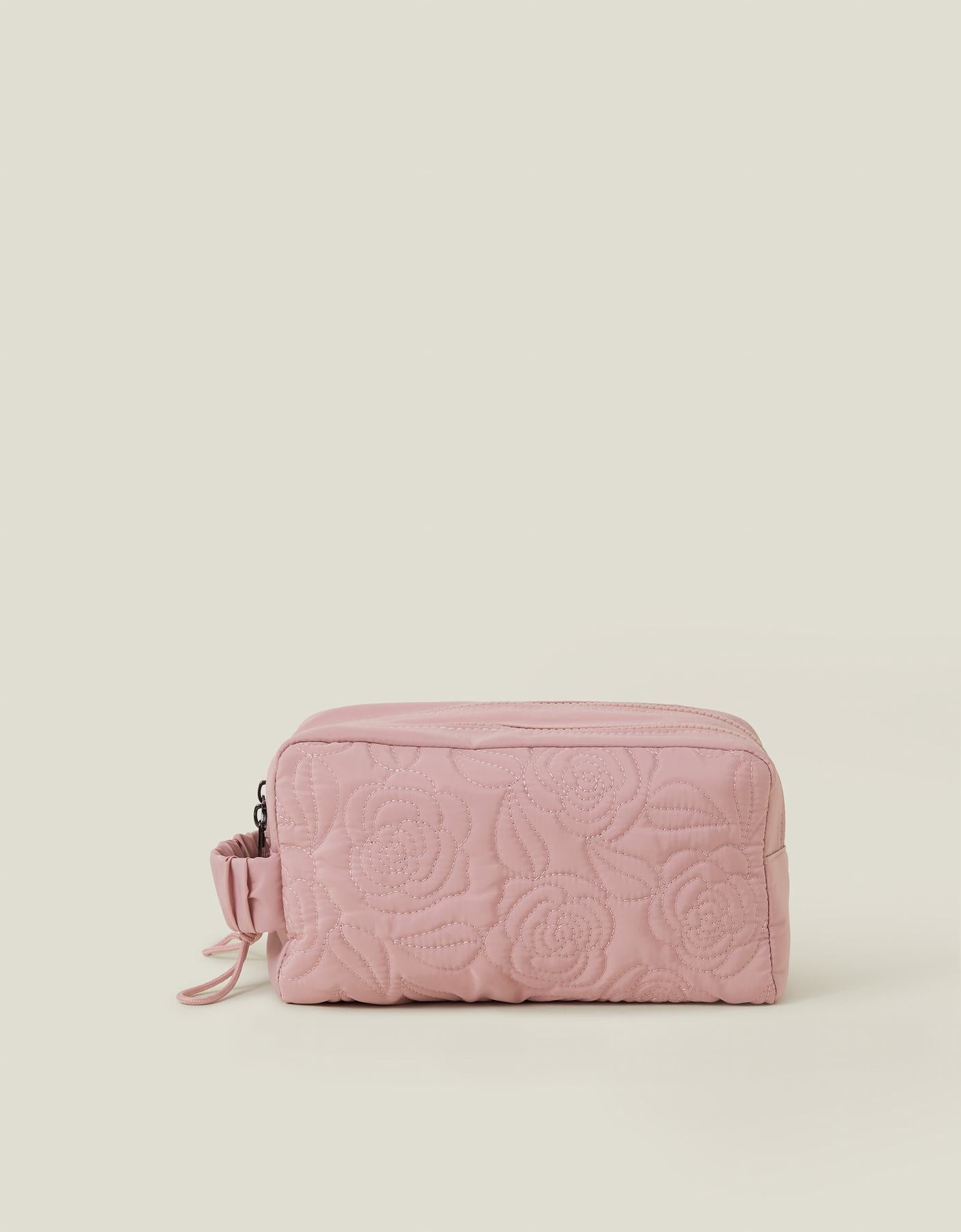 Floral Quilted Nylon Make Up Bag