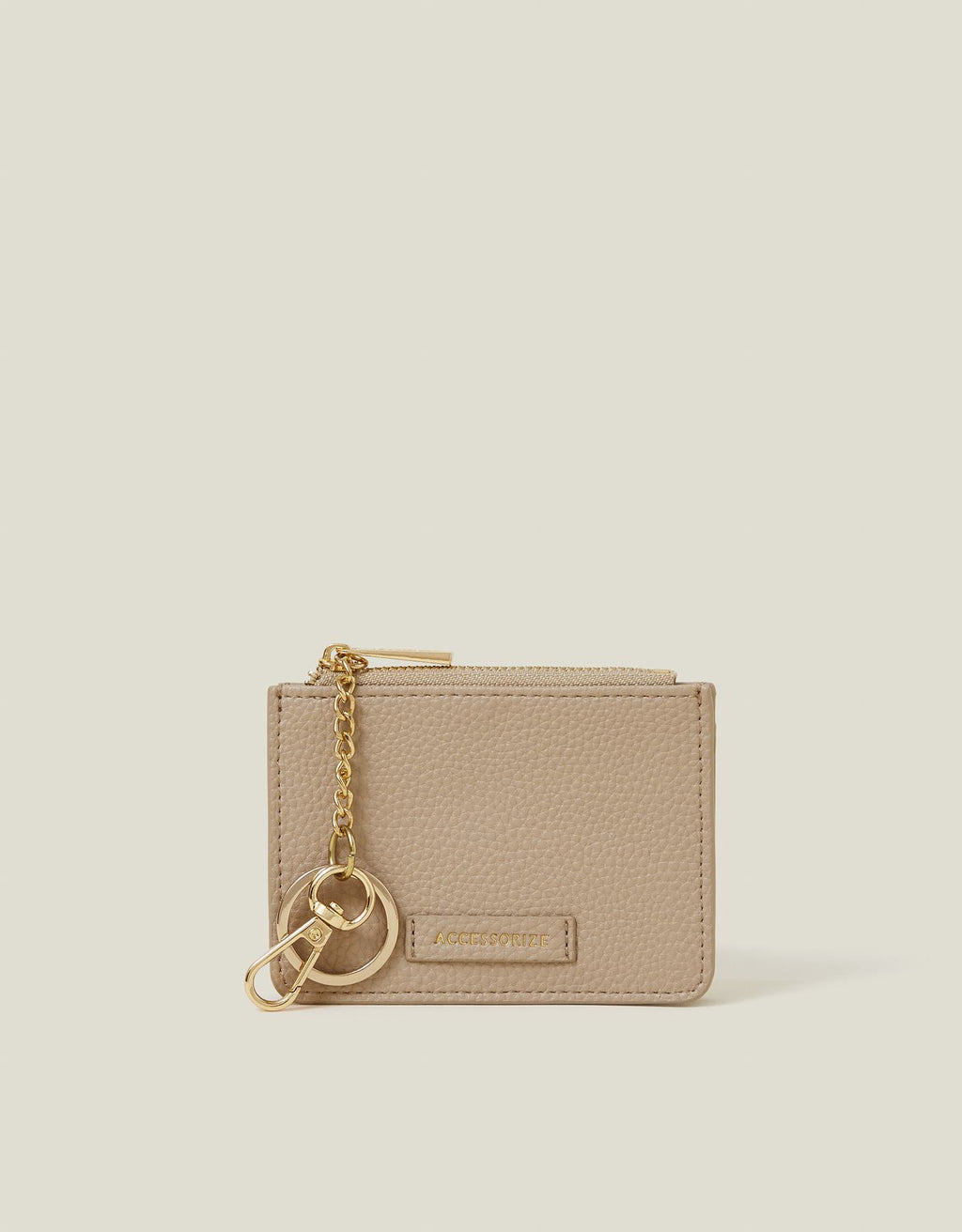 Faux Leather Key Chain Purse