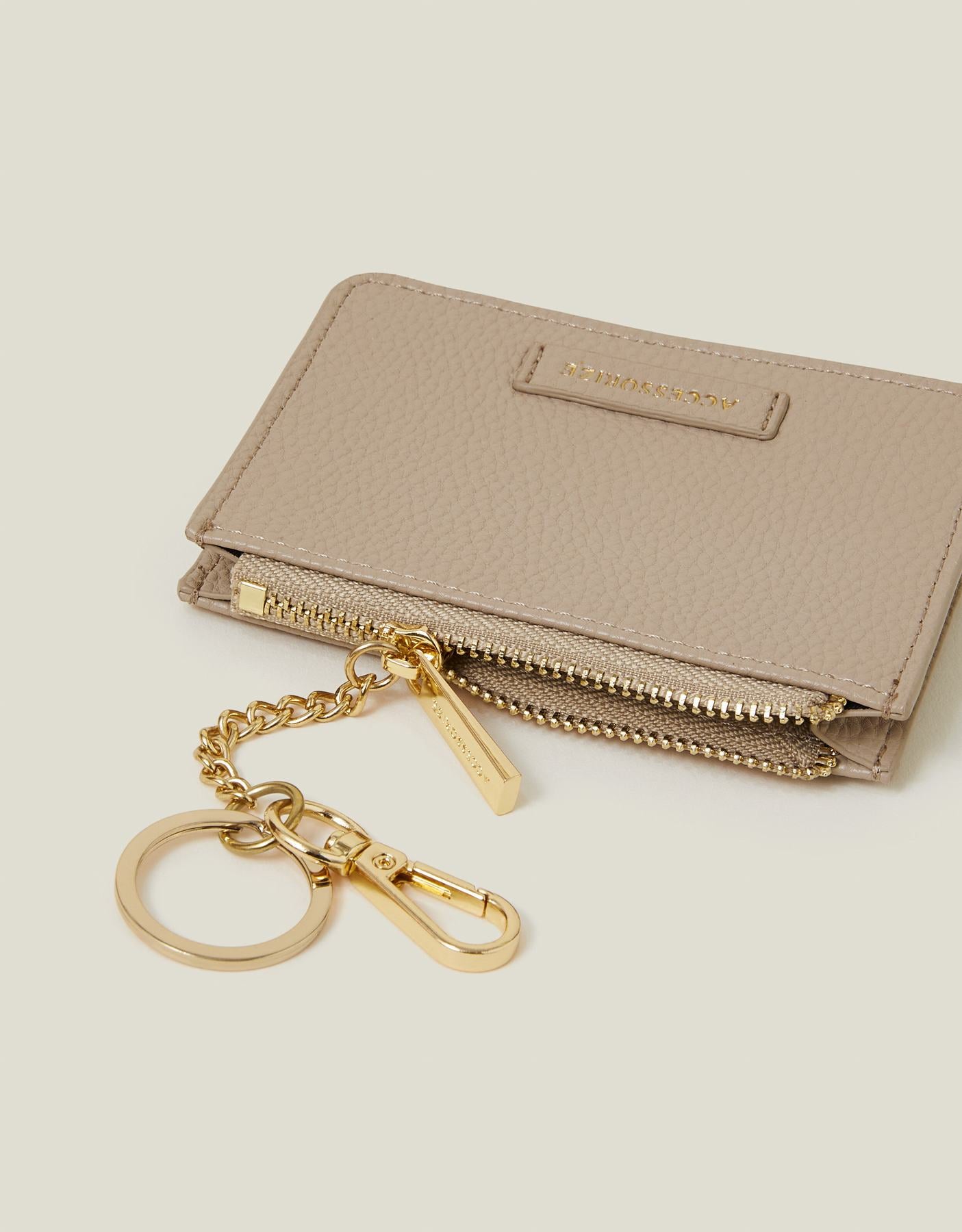 Faux Leather Key Chain Purse