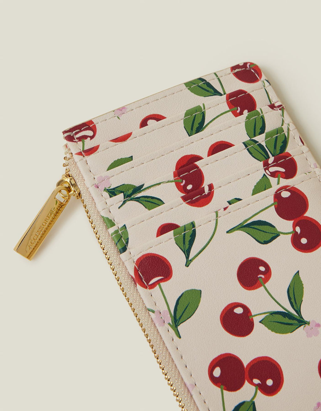 Cherry Print Card Holder