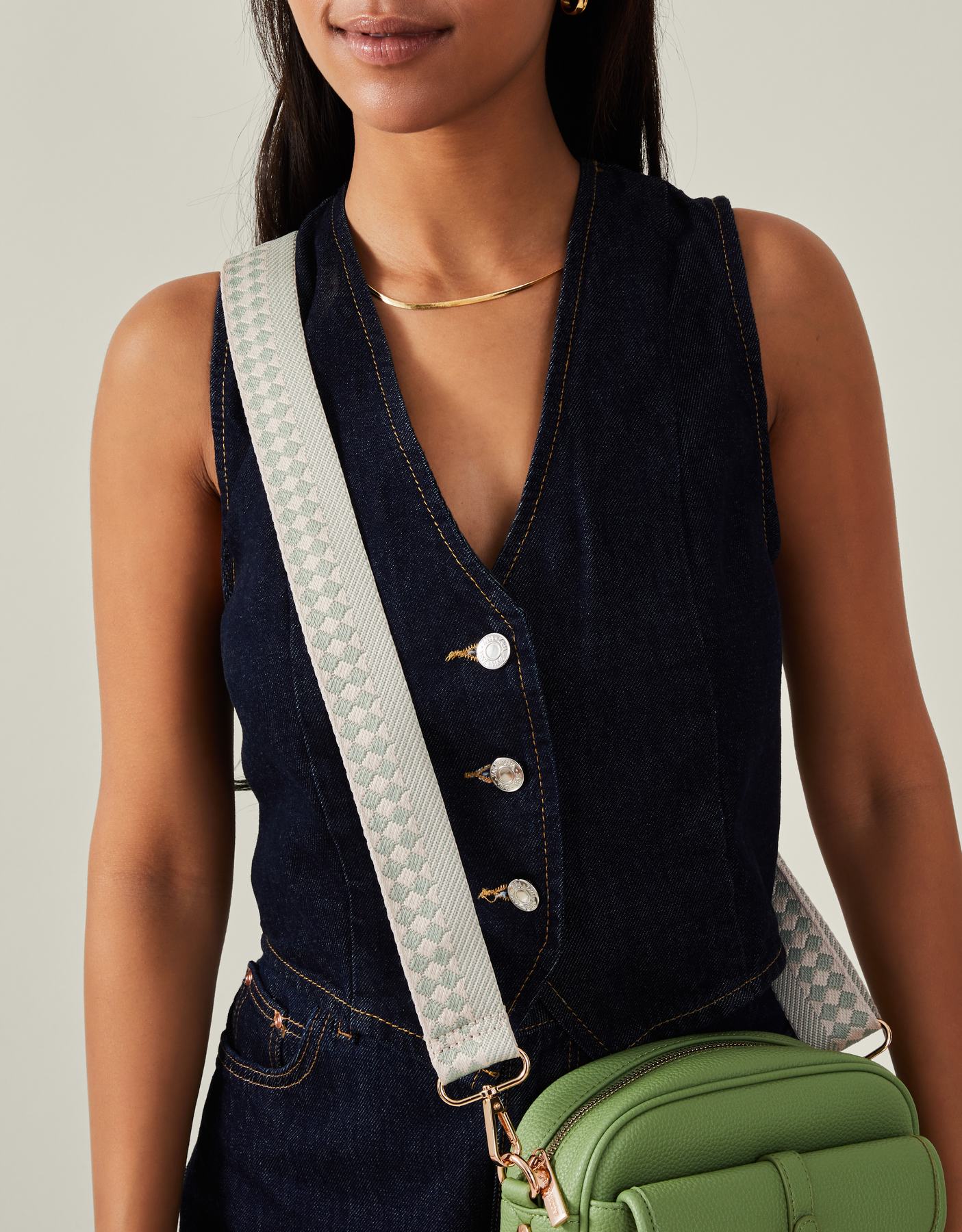 Geometric Webbing Bag Strap