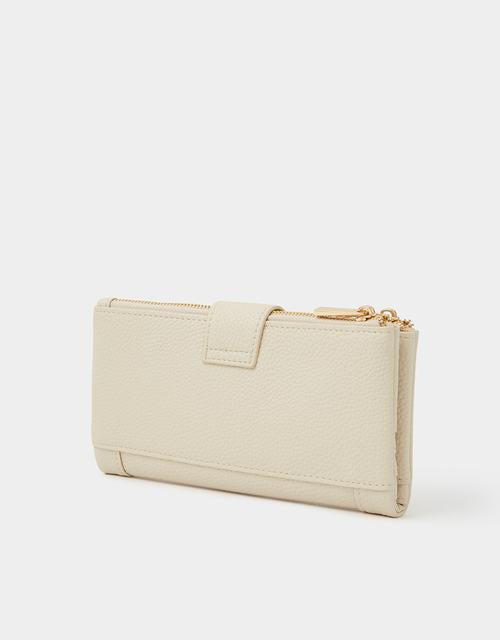 Faux Leather Buckle Purse