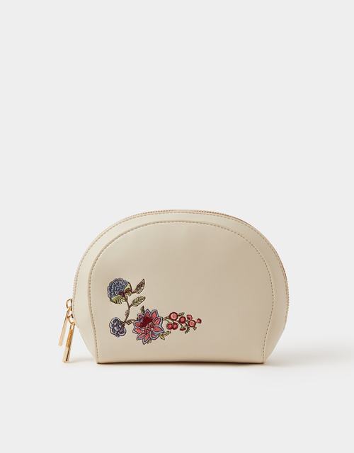 Floral Embroidered Make Up Bag