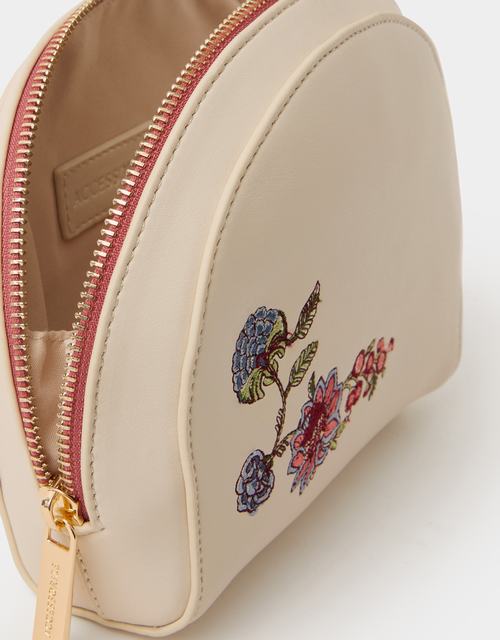 Floral Embroidered Make Up Bag