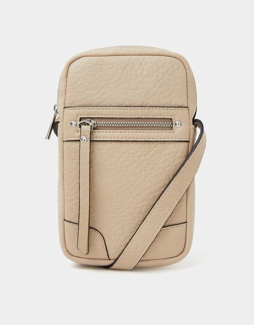 Faux Leather Crossbody Phone Bag