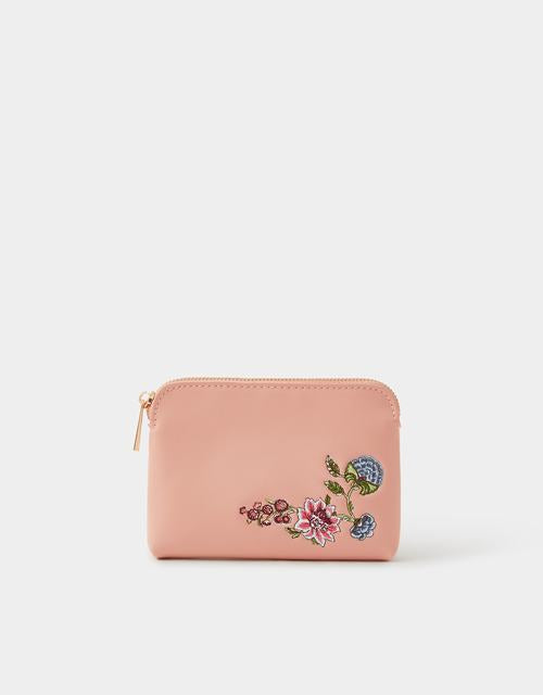 Floral Embroidered Coin Purse