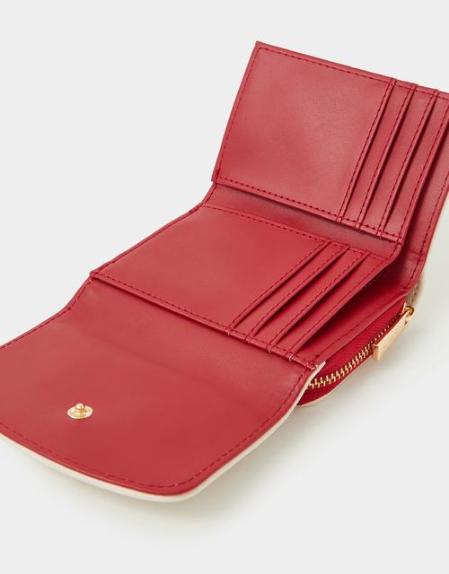 Double Heart Faux Leather Purse