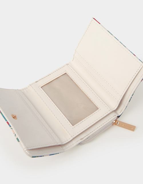 Strawberry Print Tri Fold Purse