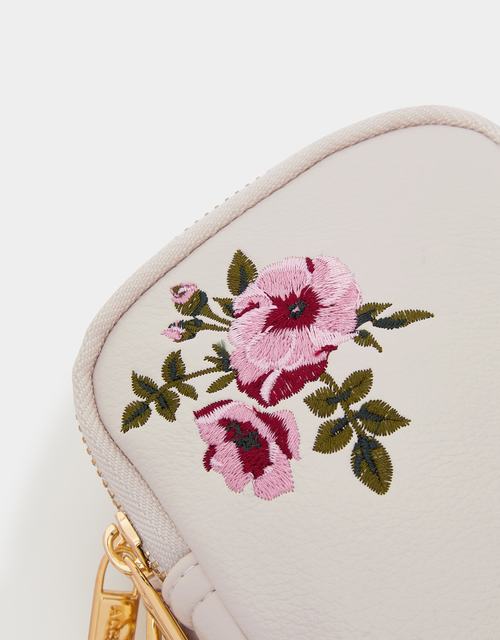 Floral Embroidered Phone Bag