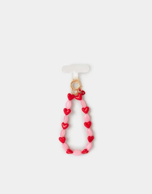 Heart Bead Phone Wrist Strap