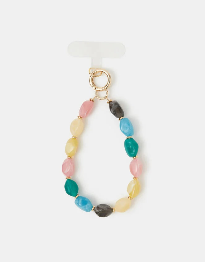 Resin Bead Wrist Phone Strap