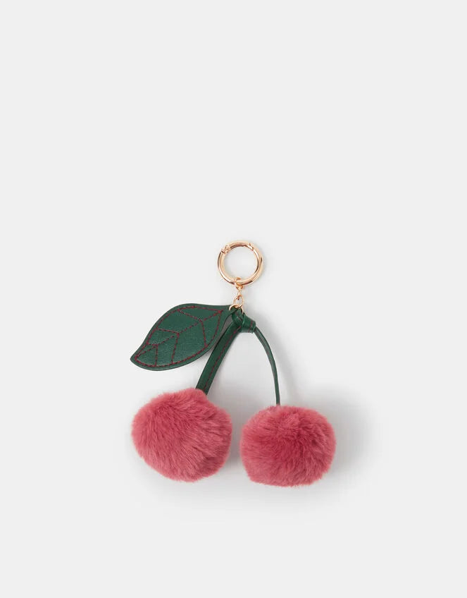 Fluffy Cherry Bag Charm