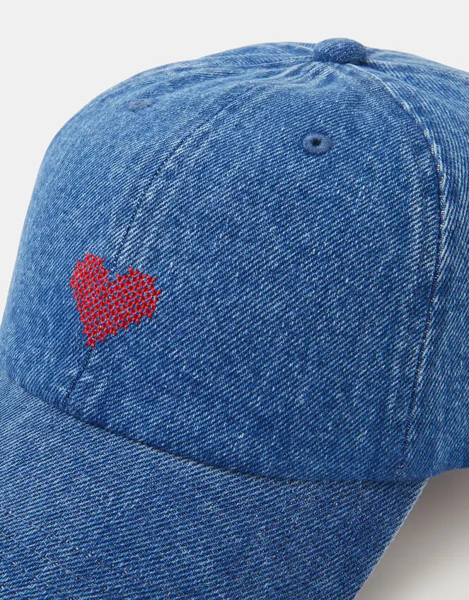 HEART DENIM CAP
